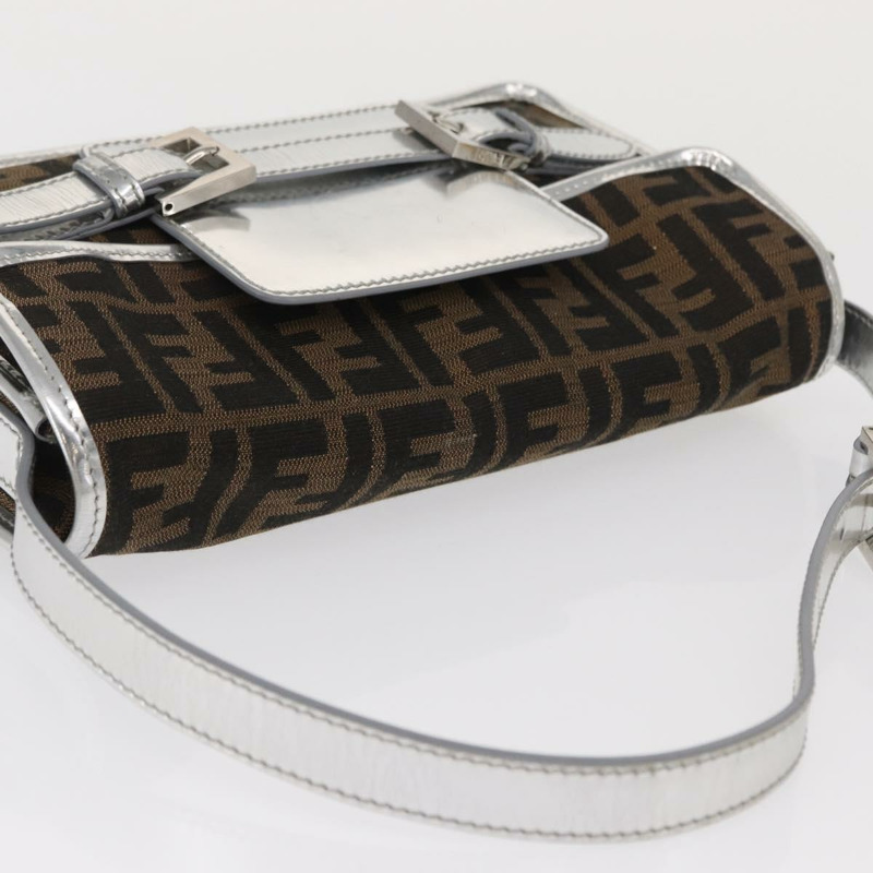 【日本直送】FENDI Zucca帆布單肩包 黑色 棕色 正品 169711V-5