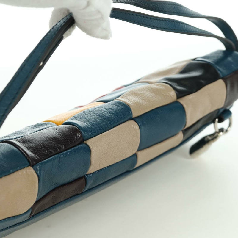 【日本直送】CELINE 皮革多色銀色單肩包 Auth 173632V-5