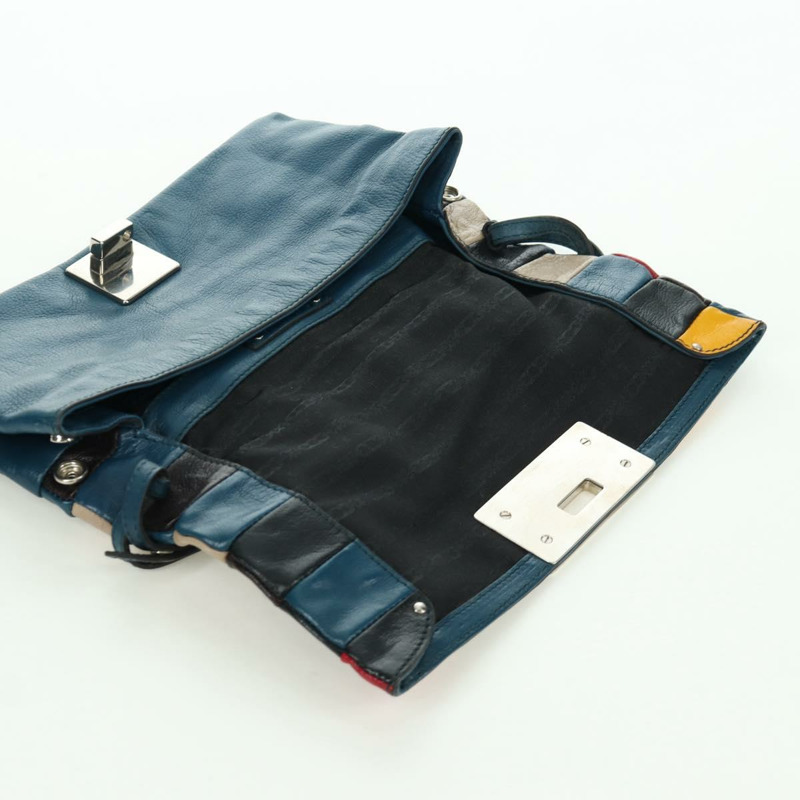 【日本直送】CELINE 皮革多色銀色單肩包 Auth 173632V-8