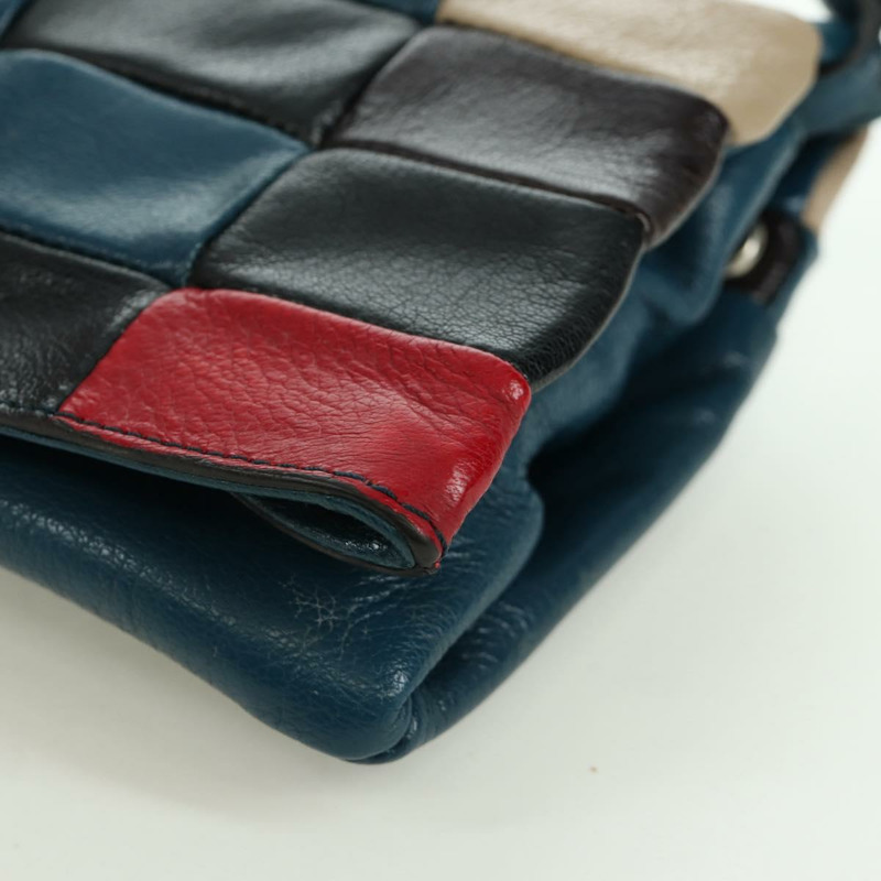 【日本直送】CELINE 皮革多色銀色單肩包 Auth 173632V-14