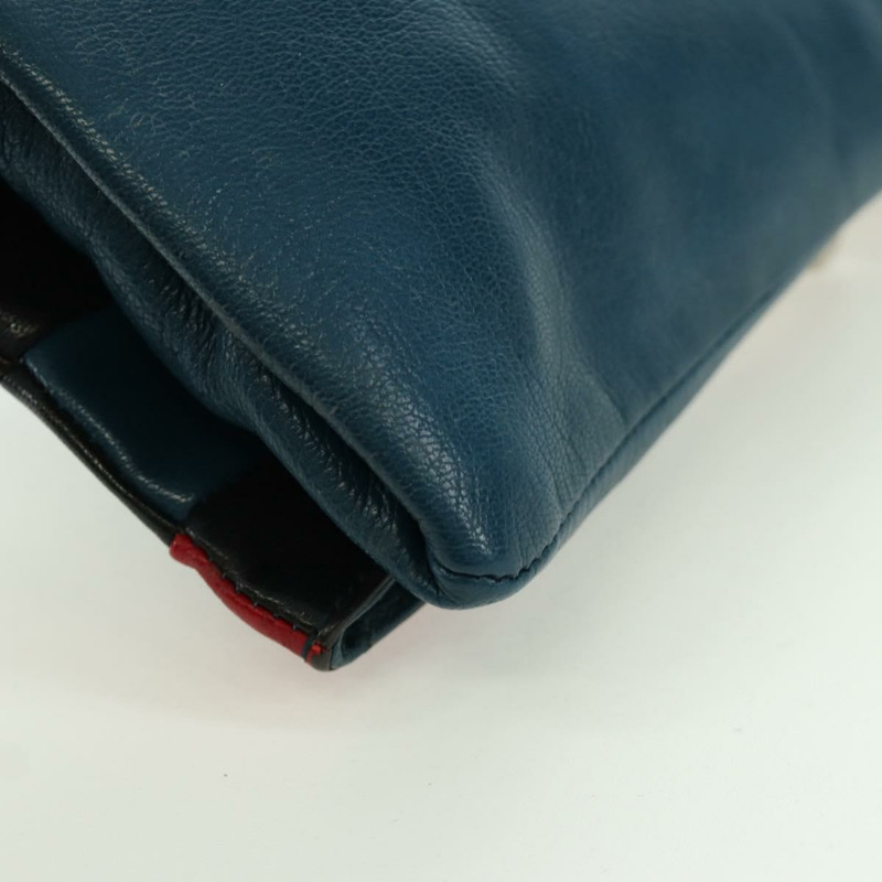 【日本直送】CELINE 皮革多色銀色單肩包 Auth 173632V-15