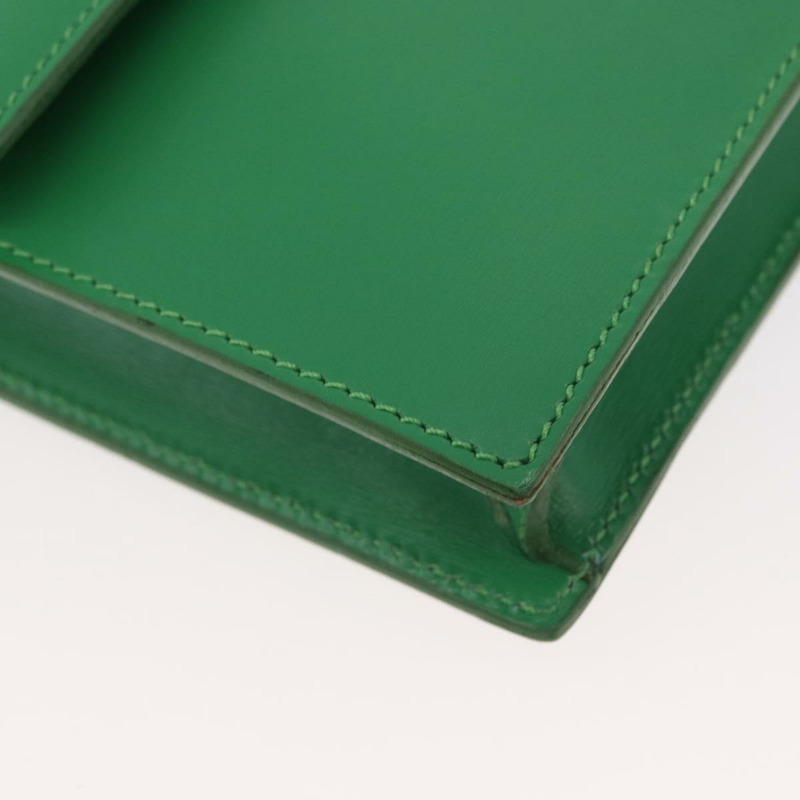 【日本直送】CELINE 圓形肩背包 皮革 綠色 金色 正品 LNZ294V-8