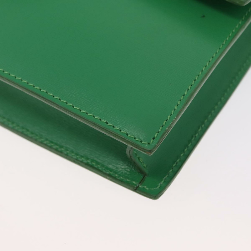 【日本直送】CELINE 圓形肩背包 皮革 綠色 金色 正品 LNZ294V-13