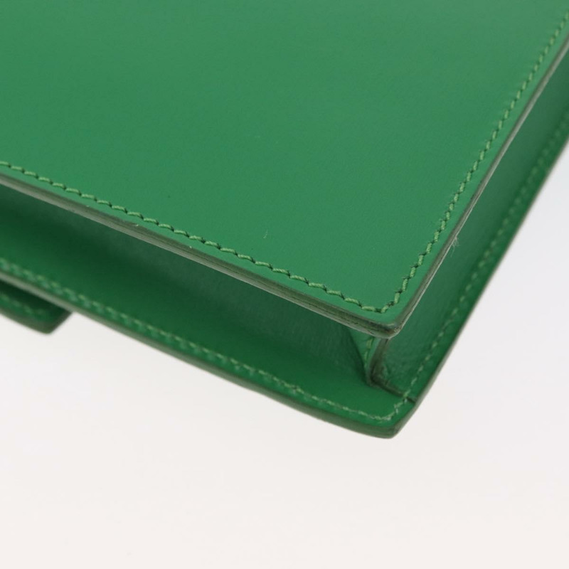 【日本直送】CELINE 圓形肩背包 皮革 綠色 金色 正品 LNZ294V-14