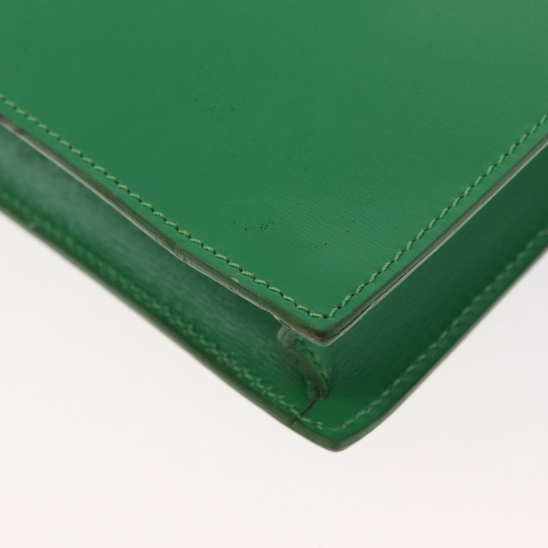 【日本直送】CELINE 圓形肩背包 皮革 綠色 金色 正品 LNZ294V-15