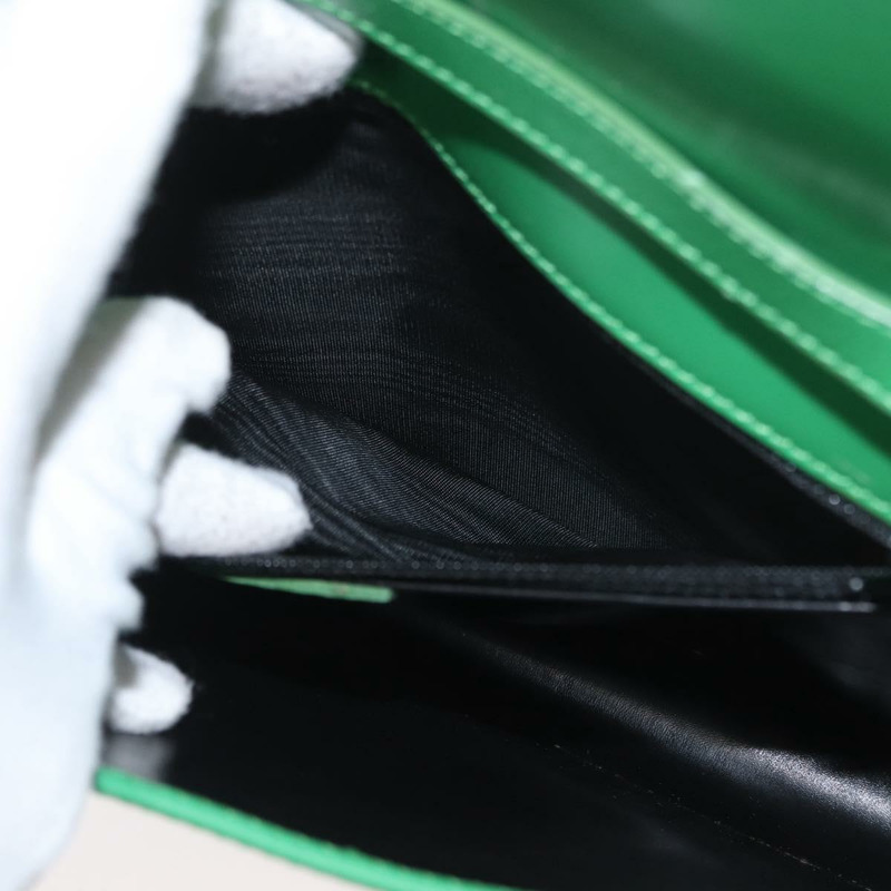 【日本直送】CELINE 圓形肩背包 皮革 綠色 金色 正品 LNZ294V-20