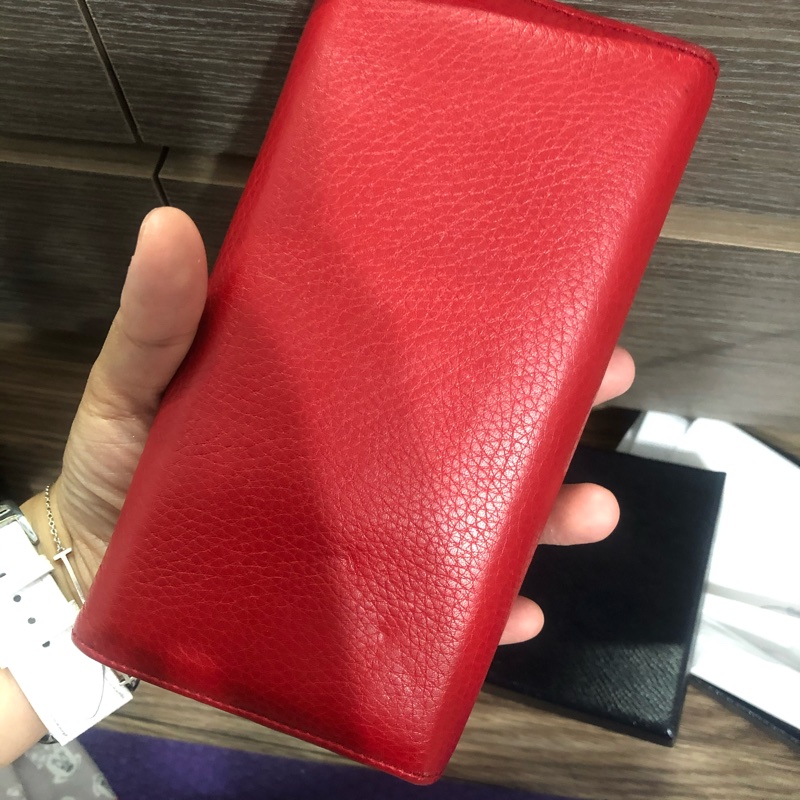 GUCCI Marmont真皮長夾｜經典壓紋Logo｜精品皮夾｜二手保存佳-6