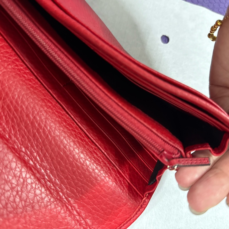 GUCCI Marmont真皮長夾｜經典壓紋Logo｜精品皮夾｜二手保存佳-9