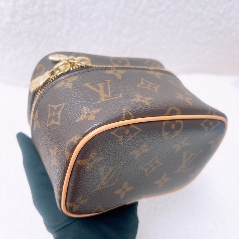 有肩帶 Lv nice nano 老花盒子包/化妝包-9