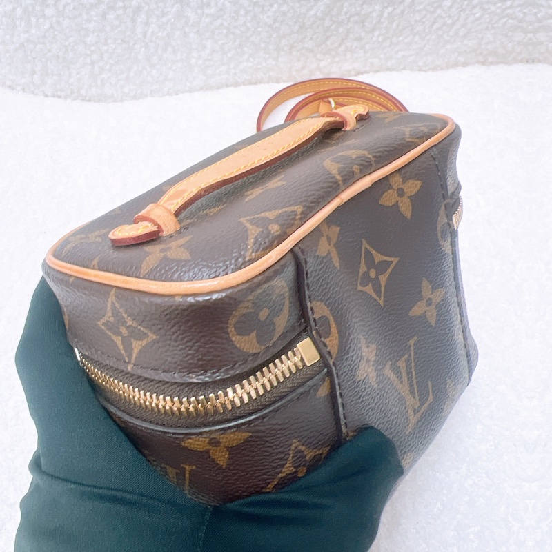 有肩帶 Lv nice nano 老花盒子包/化妝包-12