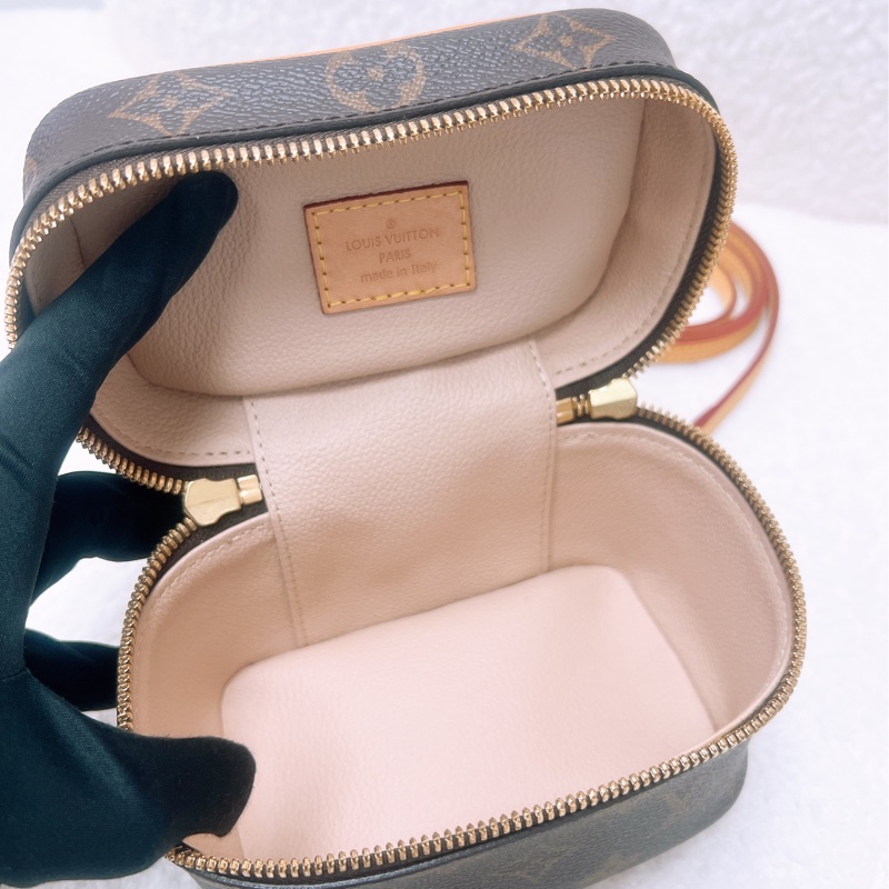 有肩帶 Lv nice nano 老花盒子包/化妝包-14