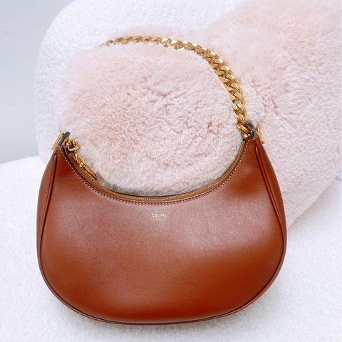 Celine ava 棕色鏈條腋下包