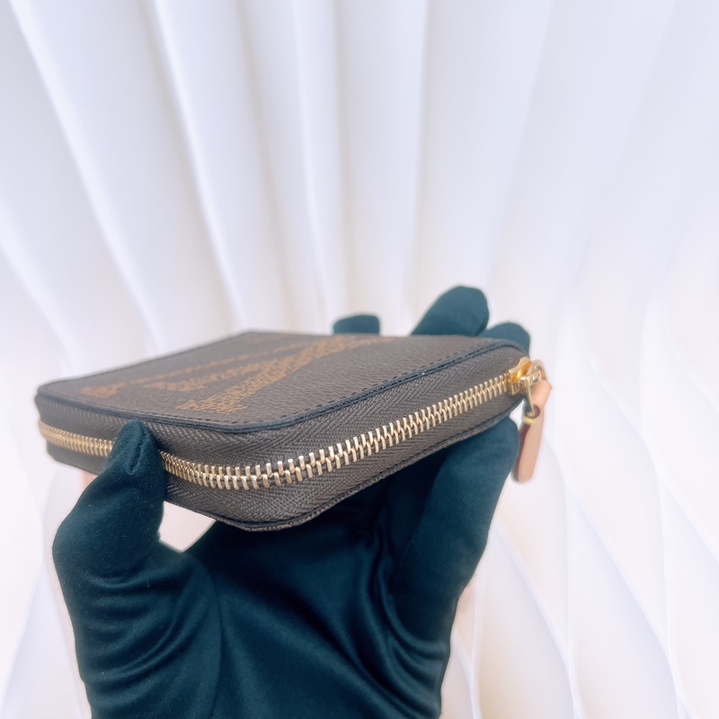 Lv 老花拉鏈短夾/零錢包/卡包-4