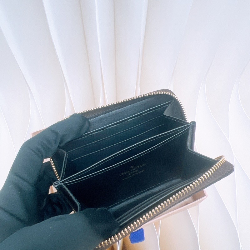 Lv 老花拉鏈短夾/零錢包/卡包-6