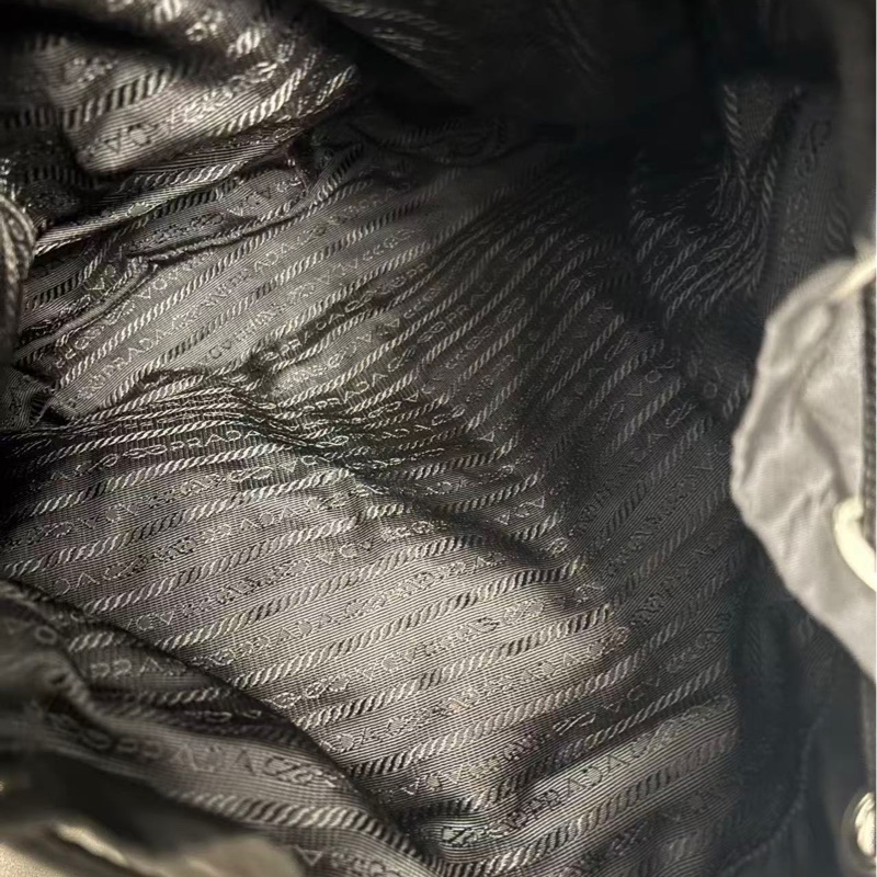 Prada黑銀雙肩包30cm-9
