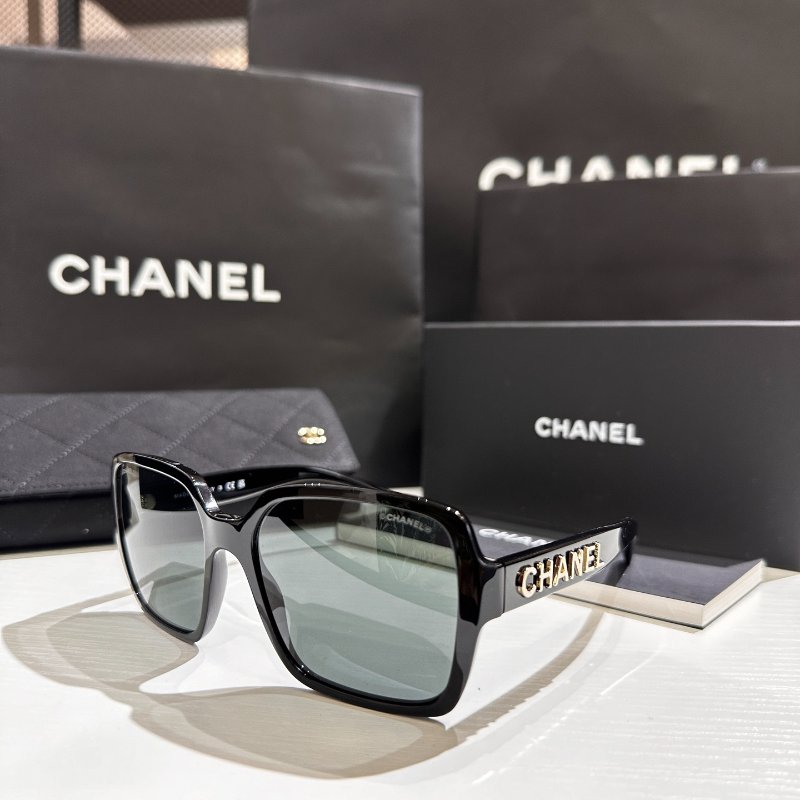 Chanel Ch5408 金字方框太陽眼鏡全新全配-6