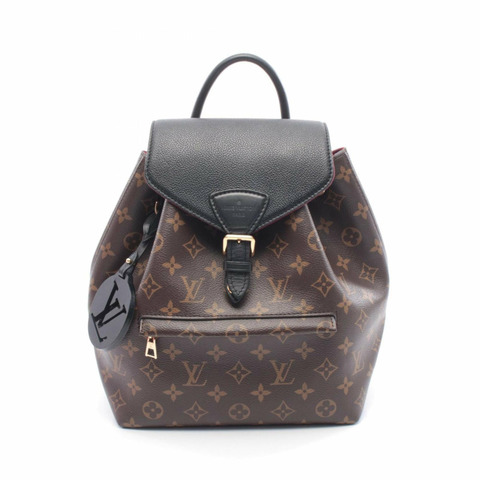 路易威登 Montsouris NM PM 雙肩包/手提包，塗層帆布和皮革材質，飾有 Monogram 圖案，女士款，棕黑色，M45515