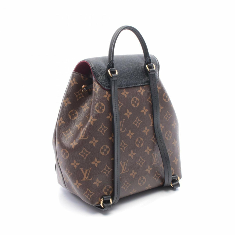 路易威登 Montsouris NM PM 雙肩包/手提包，塗層帆布和皮革材質，飾有 Monogram 圖案，女士款，棕黑色，M45515-1