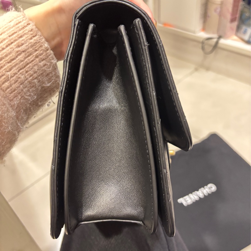 Chanel flap bag with handle CF晶片款 手提斜背包-7