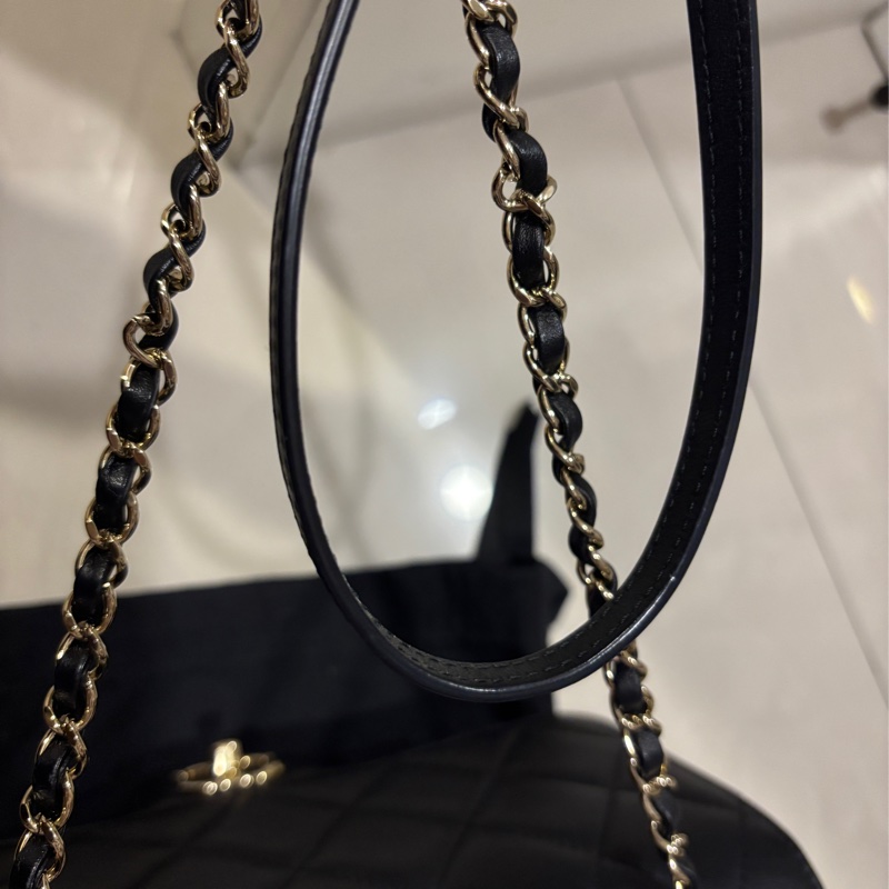 Chanel flap bag with handle CF晶片款 手提斜背包-12