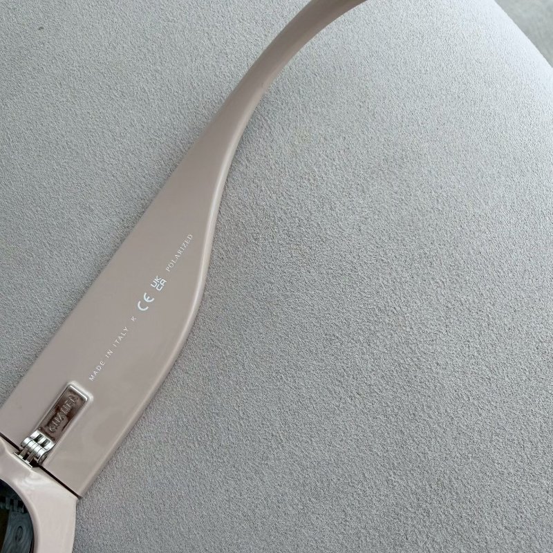 chanel 奶棕色奶茶色拚黑色太陽眼鏡 6056 全新全配-7