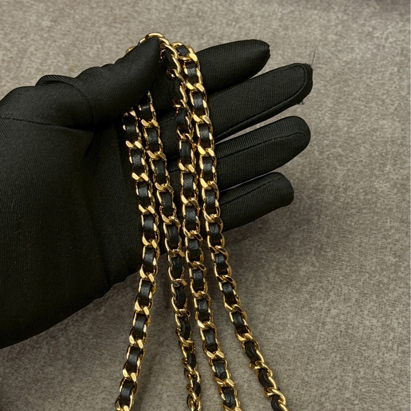 香奈兒黑金羊皮woc-9