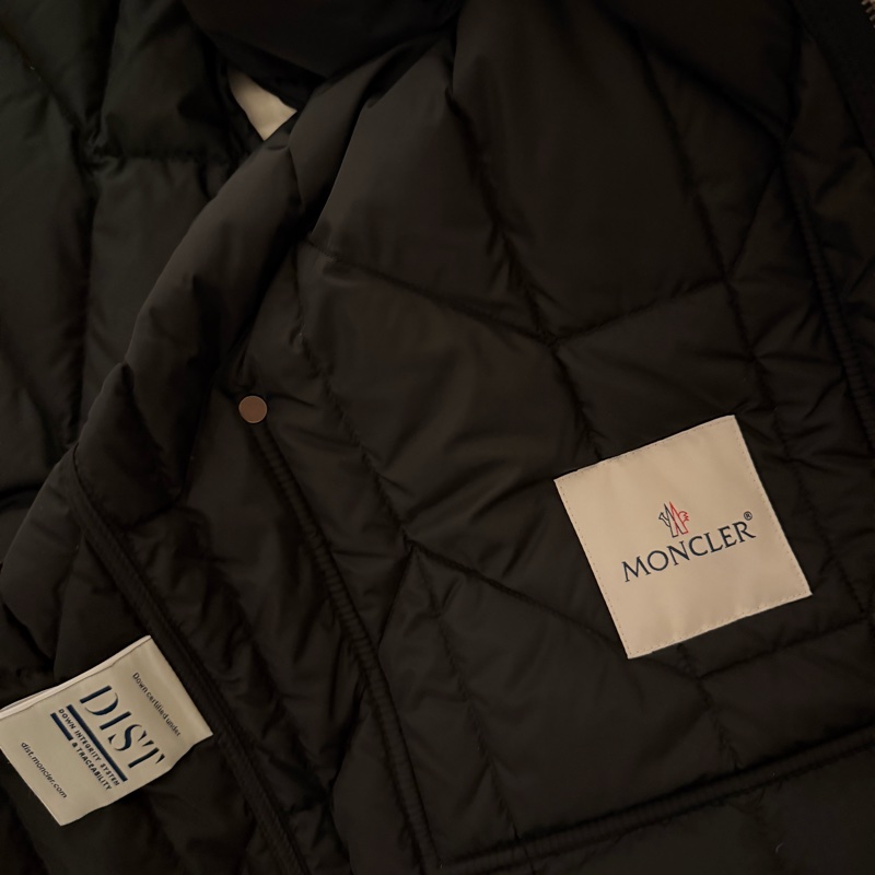 99成新｜MONCLER 90% 鵝絨填充 X 羊毛拼接口袋背心/ 黑-3