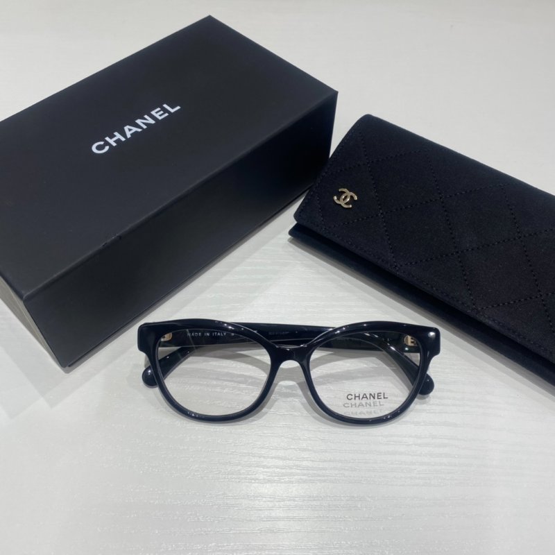 Chanel 珍珠平光眼鏡CH3440 全新全配-6
