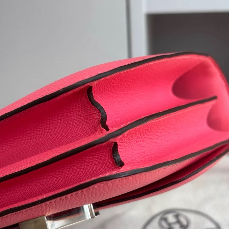 Hermes Mini Constance 19 銀扣 Epsom皮 唇膏粉 D刻-3