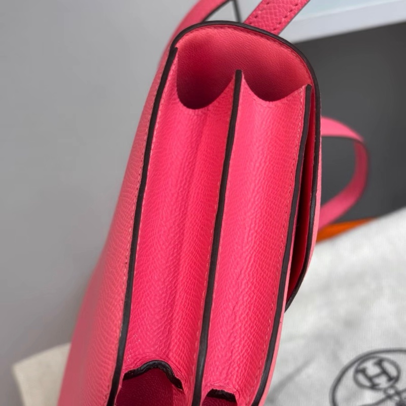 Hermes Mini Constance 19 銀扣 Epsom皮 唇膏粉 D刻-4