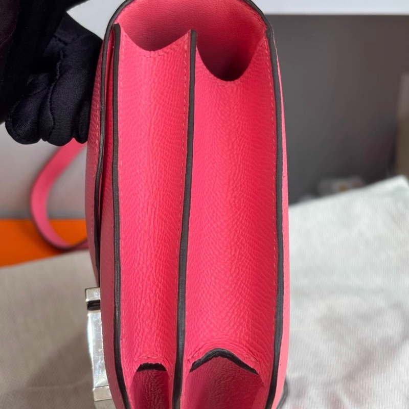 Hermes Mini Constance 19 銀扣 Epsom皮 唇膏粉 D刻-5