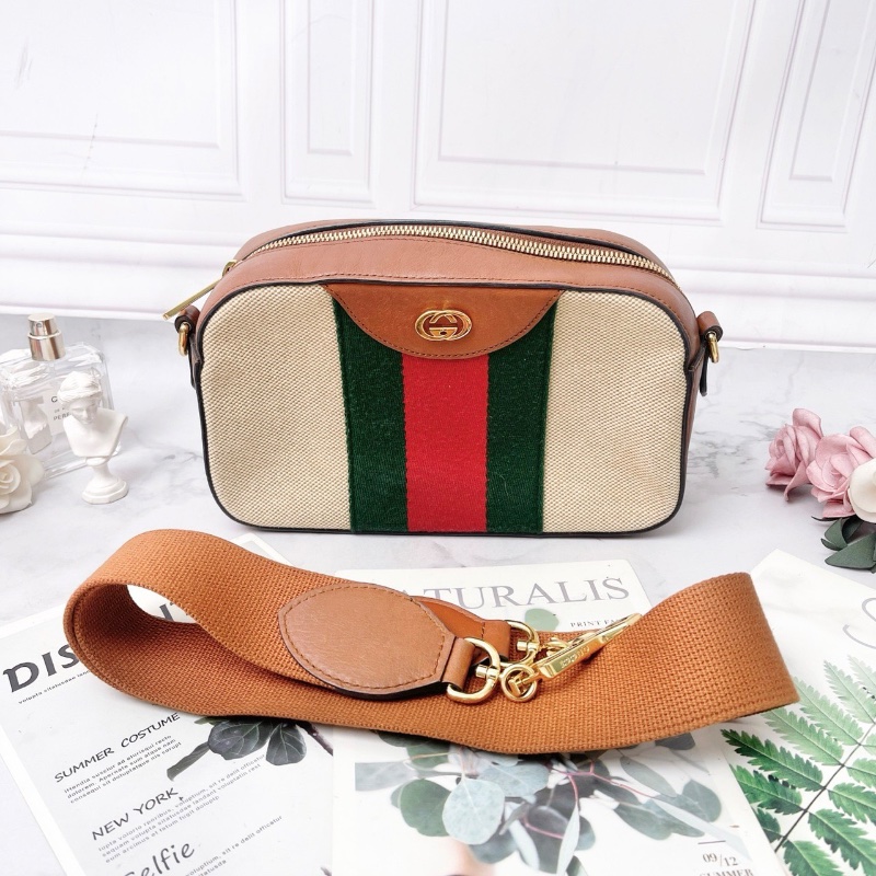 Gucci 紅綠條紋相機包98新配件塵袋24*7*14-1