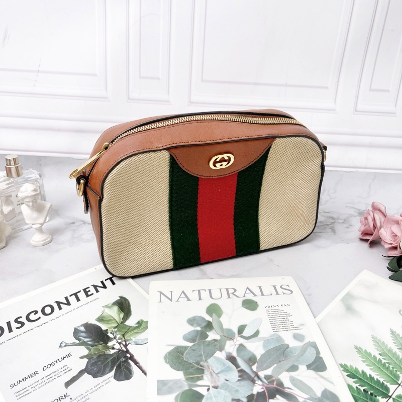 Gucci 紅綠條紋相機包98新配件塵袋24*7*14-2