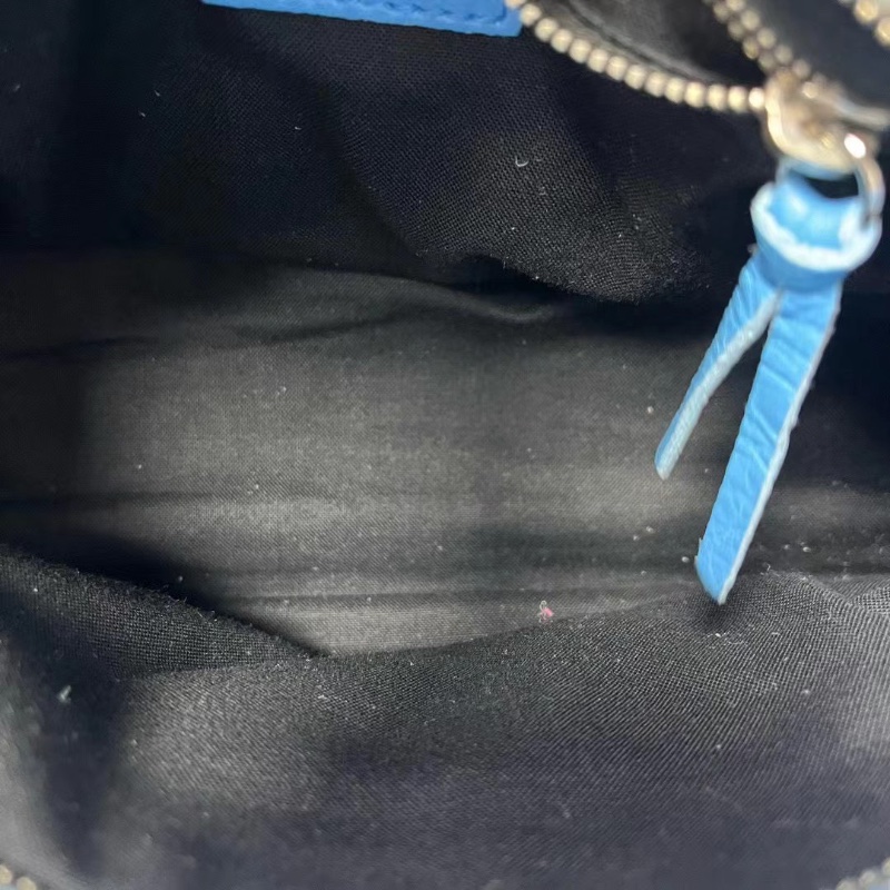 balenciaga 機車包 銀藍色logo肩帶23.5*15*9cm  98新配件肩帶 塵袋 鏡子-2