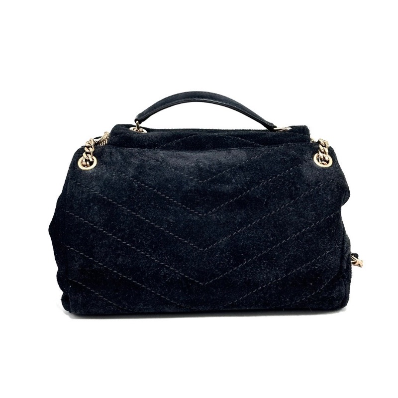 YSL黑金麂皮鏈條包23*18*13 98新配件塵袋-6