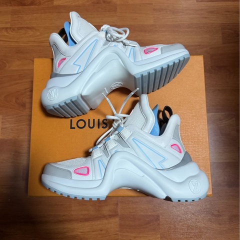 Lv Archlight拱橋鞋 路易威登老爹鞋 低幫 女款白藍 37.5碼