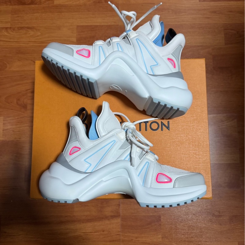 Lv Archlight拱橋鞋 路易威登老爹鞋 低幫 女款白藍 37.5碼-1