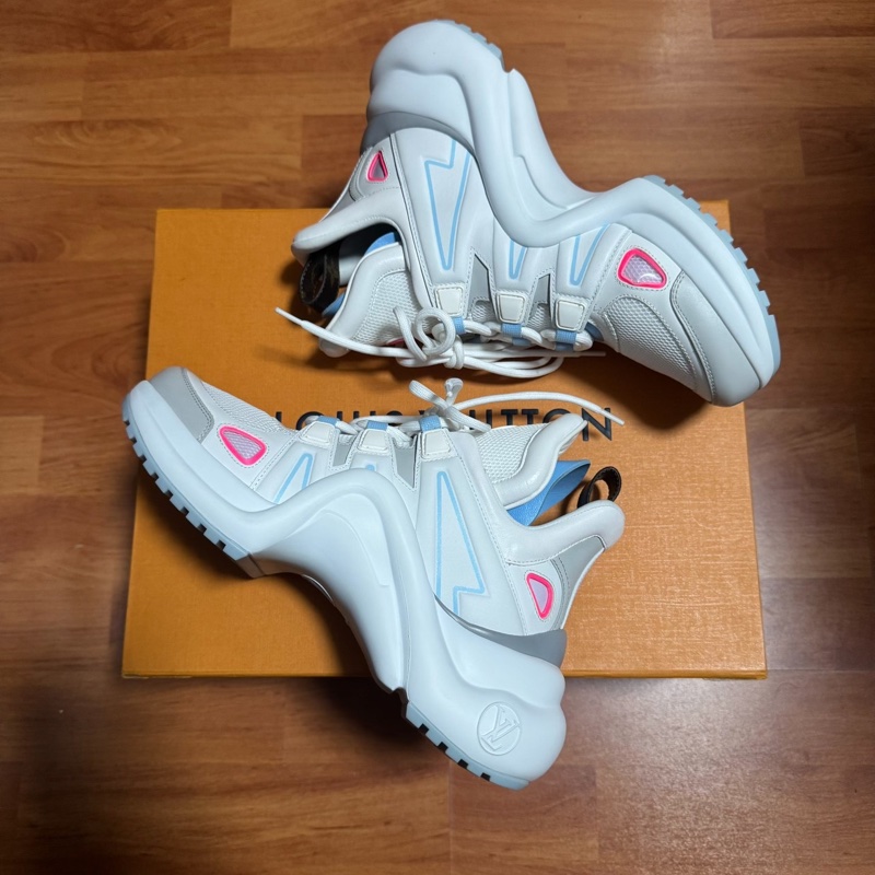 Lv Archlight拱橋鞋 路易威登老爹鞋 低幫 女款白藍 37.5碼-7