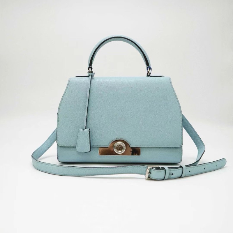 MOYNAT Rejane 手提包 BABY BLUE嬰兒藍 26*17*10 98新肩帶鑰匙塵袋-1