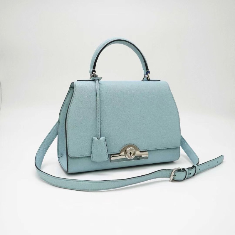 MOYNAT Rejane 手提包 BABY BLUE嬰兒藍 26*17*10 98新肩帶鑰匙塵袋-5