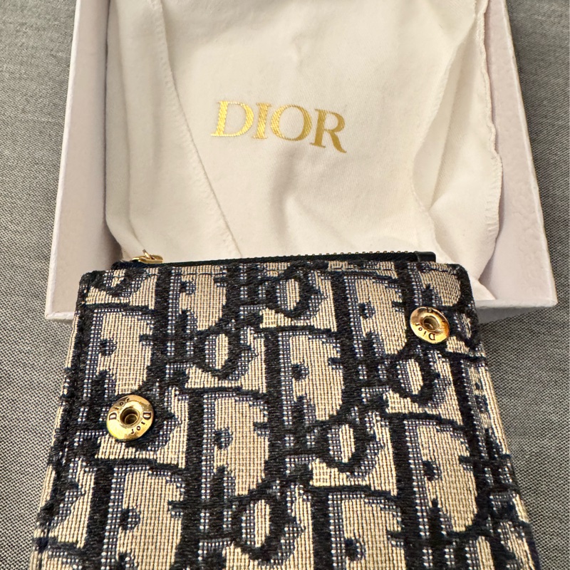 Dior Saddle Lotus 錢包 Dior Oblique 緹花 短夾 三折短夾 老花款-4