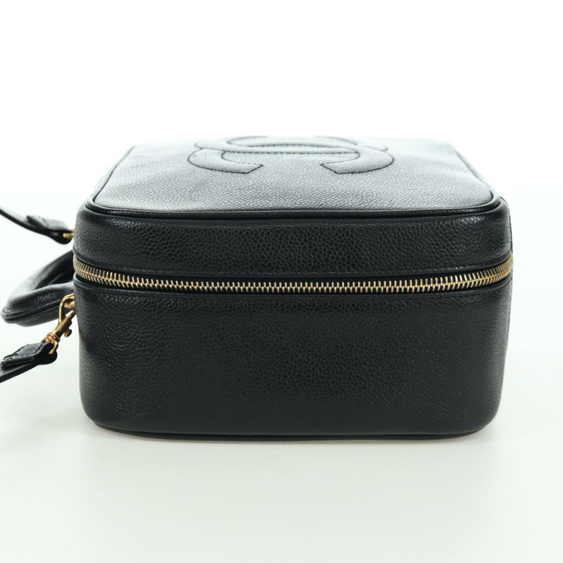 【日本直送】香奈兒 (CHANEL) 魚子醬皮雙肩包，黑色金色雙C標誌，兩用款，貨號 mr2050SAV-2