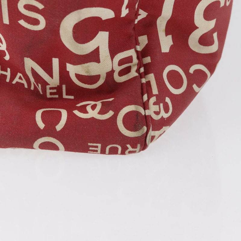 【日本直送】香奈兒 (CHANEL) 海濱系列帆布紅色雙C手提包，正品 LNZ238A-4