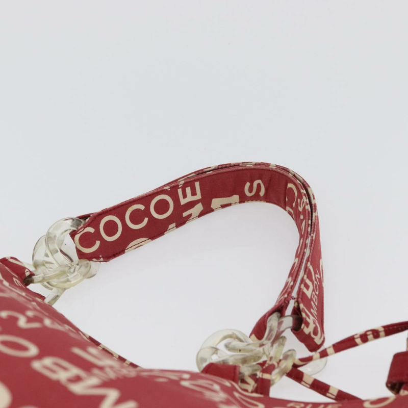 【日本直送】香奈兒 (CHANEL) 海濱系列帆布紅色雙C手提包，正品 LNZ238A-13