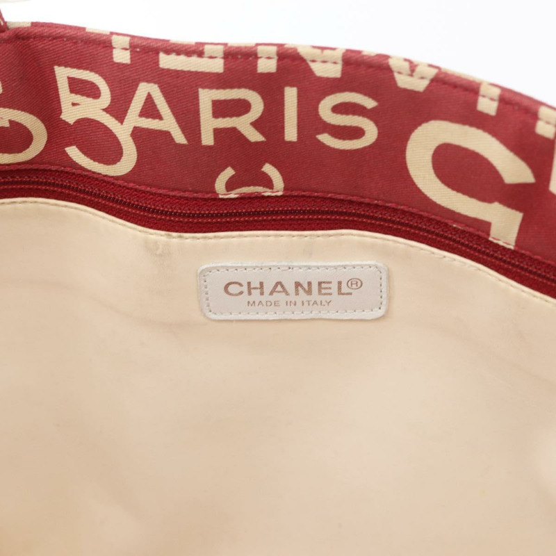 【日本直送】香奈兒 (CHANEL) 海濱系列帆布紅色雙C手提包，正品 LNZ238A-19