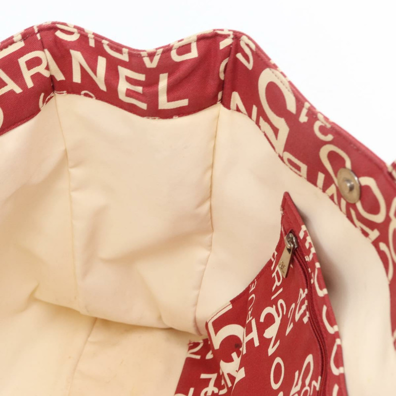 【日本直送】香奈兒 (CHANEL) 海濱系列帆布紅色雙C手提包，正品 LNZ238A-20
