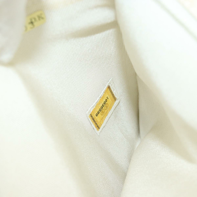 【日本直送】香奈兒白色銀色雙C標誌皮革手提包 Auth bs32771-9