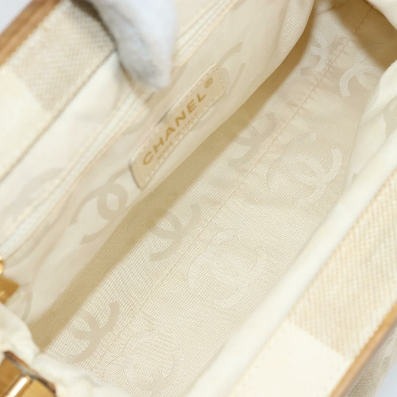 【日本直送】香奈兒帆布米色手提包 CC Auth LNZ161V-10
