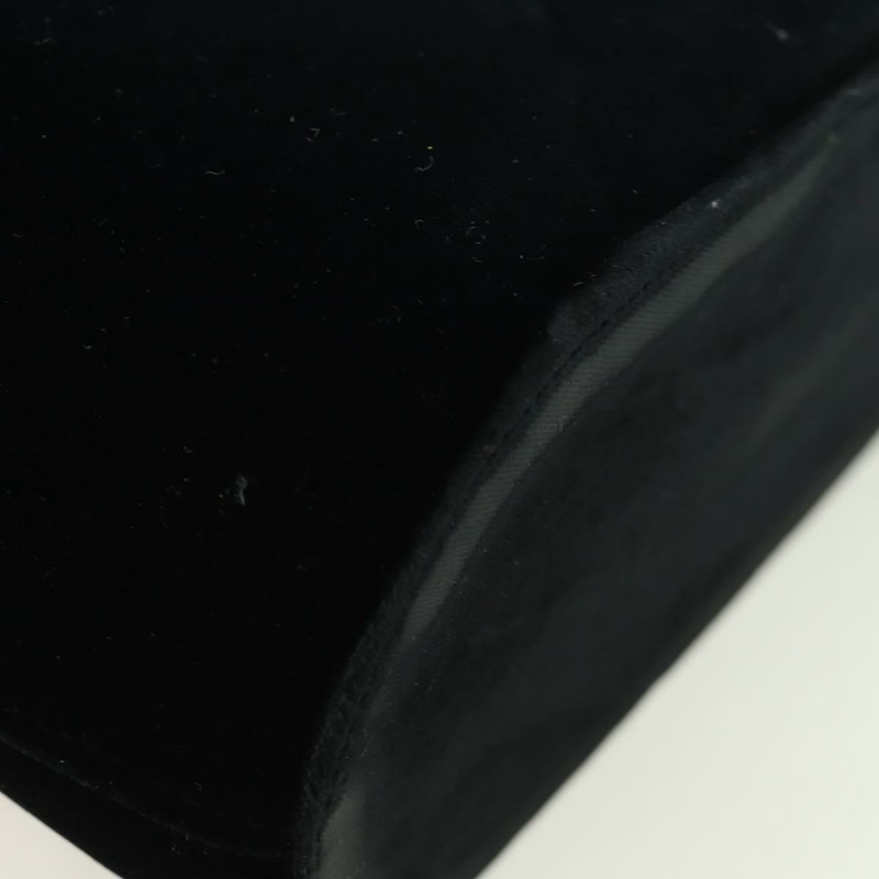 【日本直送】Salvatore Ferragamo 串珠手提包 絲絨 黑色 銀色 正品 172459V-14