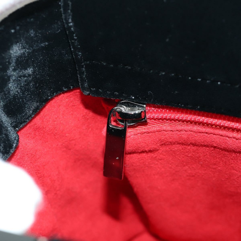 【日本直送】Salvatore Ferragamo 串珠手提包 絲絨 黑色 銀色 正品 172459V-23